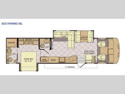 Floorplan - 2015 Fleetwood RV Southwind 36L