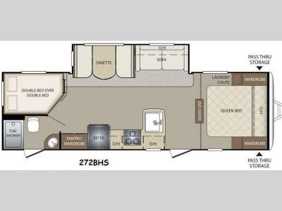 Floorplan - 2015 Keystone RV Bullet 272BHS