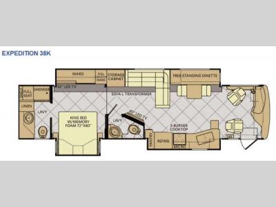Floorplan - 2015 Fleetwood RV Expedition 38K