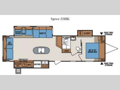 Floorplan - 2015 KZ Spree 328IK