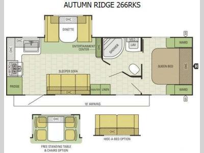 Floorplan - 2015 Starcraft Autumn Ridge 266RKS