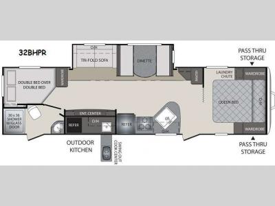 Floorplan - 2015 Keystone RV Premier Ultra Lite 32BHPR