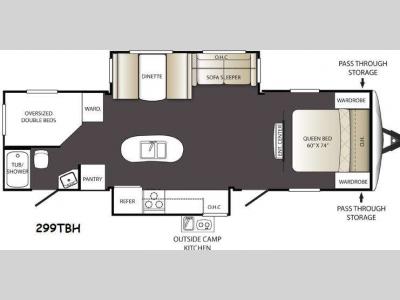Floorplan - 2015 Keystone RV Outback Terrain Ultra Lite 299TBH
