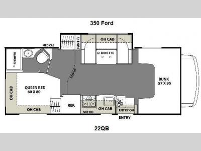 Floorplan - 2015 Coachmen RV Freelander 22QB Ford 350
