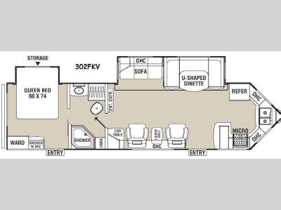 Floorplan - 2015 Coachmen RV Freedom Express Liberty Edition 302FKV