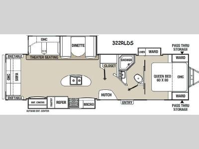 Floorplan - 2015 Coachmen RV Freedom Express Liberty Edition 322RLDS