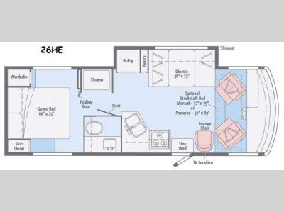 Floorplan - 2015 Itasca Sunstar 26HE