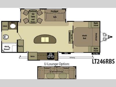 Floorplan - 2015 Open Range RV Light LT246RBS