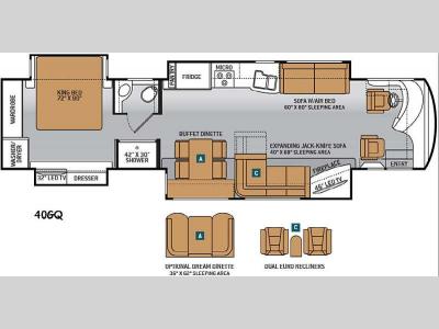Floorplan - 2015 Thor Motor Coach Tuscany XTE 40GQ
