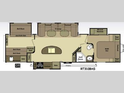 Floorplan - 2015 Open Range RV Roamer RT310BHS