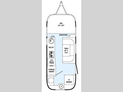Floorplan - 2015 Airstream RV Sport 22FB