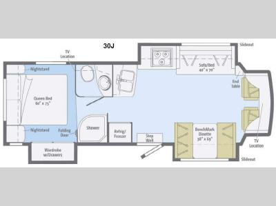 Floorplan - 2015 Winnebago Aspect 30J