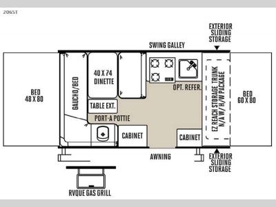 Floorplan - 2015 Forest River RV Flagstaff MACLTD Series 206ST