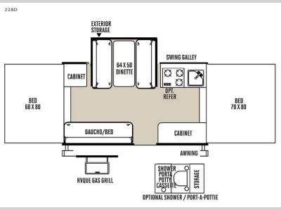 Floorplan - 2015 Forest River RV Flagstaff MACLTD Series 228D