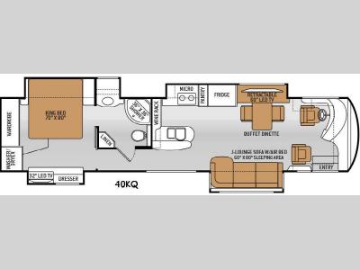 Floorplan - 2015 Thor Motor Coach Tuscany 40KQ