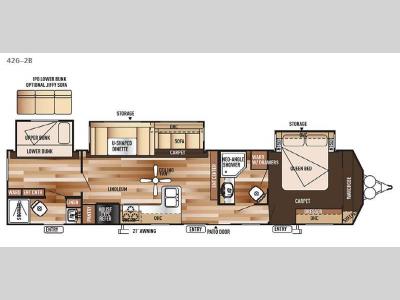 Floorplan - 2015 Forest River RV Salem Villa Series 426-2B Classic