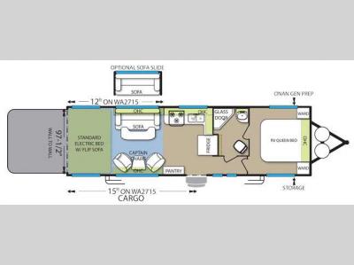 Floorplan - 2015 Forest River RV Stealth WA2715