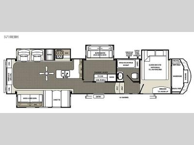 Floorplan - 2015 Forest River RV Sandpiper 371REBH