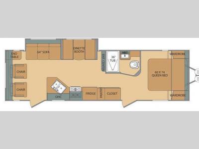 Floorplan - 2015 Shasta RVs Flyte 265RL