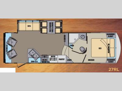 Floorplan - 2014 Shasta RVs Phoenix Rise 27RL
