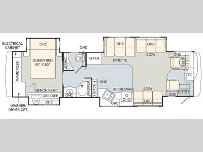 Floorplan - 2007 Monaco Knight 38PDQ
