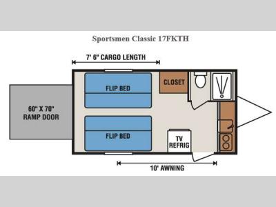 Floorplan - 2015 KZ Sportsmen Classic 17FKTH