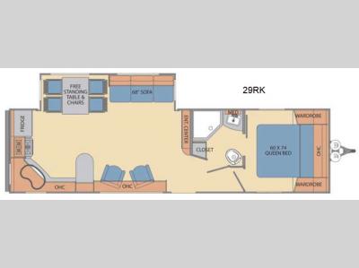 Floorplan - 2015 Shasta RVs Revere 29RK