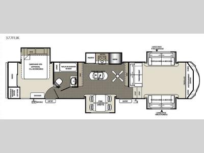 Floorplan - 2015 Forest River RV Sandpiper 377FLIK