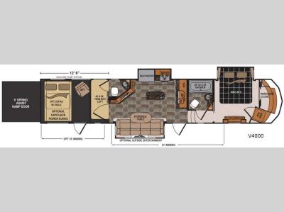 Floorplan - 2015 Dutchmen RV Voltage V-Series V4000