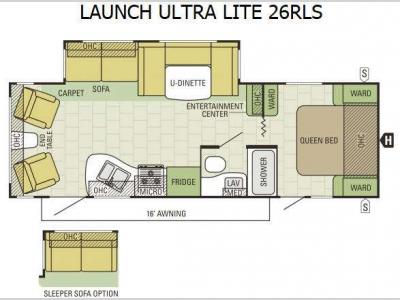 Floorplan - 2015 Starcraft Launch Ultra Lite 26RLS