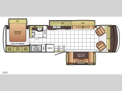 Floorplan - 2015 Newmar Bay Star 3402