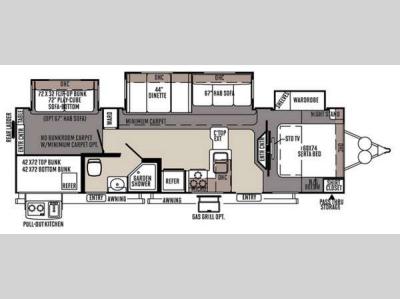 Floorplan - 2015 Forest River RV Rockwood Signature Ultra Lite 8311WS