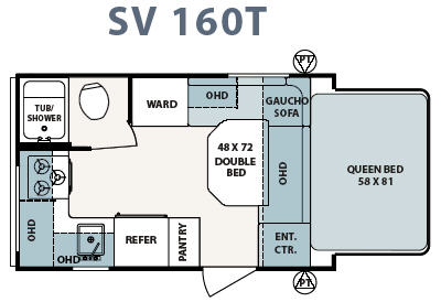 Floorplan - 2007 Forest River RV Surveyor SV 160T