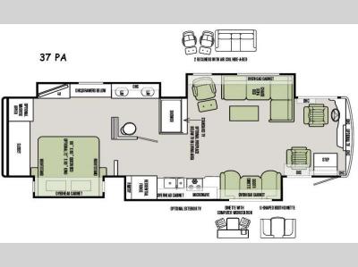 Floorplan - 2015 Tiffin Motorhomes Allegro RED 37PA