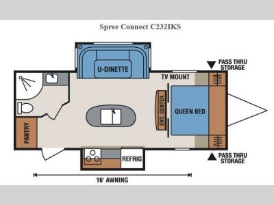 Floorplan - 2015 KZ Spree Connect C232IKS