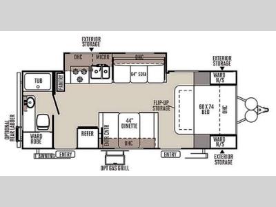 Floorplan - 2015 Forest River RV Rockwood Mini Lite 2502KS
