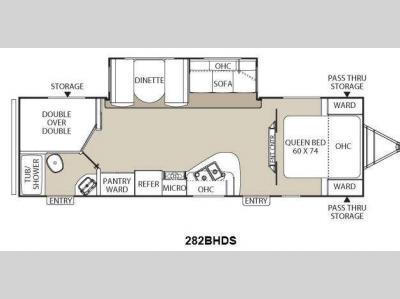 Floorplan - 2015 Coachmen RV Freedom Express 282BHDS