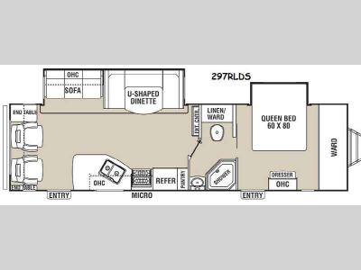 Floorplan - 2015 Coachmen RV Freedom Express 297RLDS