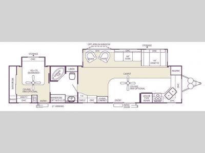 Floorplan - 2007 Forest River RV Wildwood PT 392FKDS