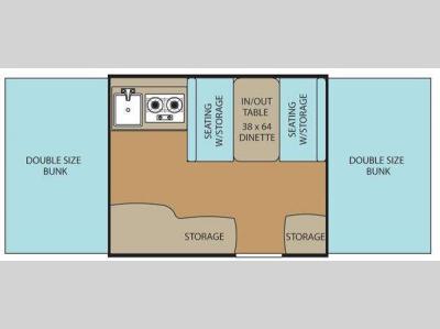 Floorplan - 2015 Coachmen RV Viking Camping Trailers 1706 LS Series