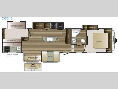 Floorplan - 2015 Keystone RV Cougar 336BHS