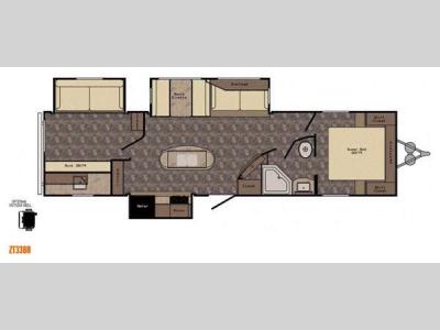 Floorplan - 2016 CrossRoads RV Zinger ZT33BH