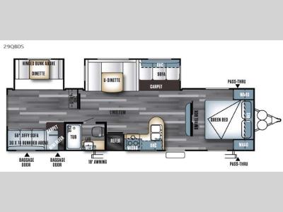 Floorplan - 2016 Forest River RV Salem 29QBDS
