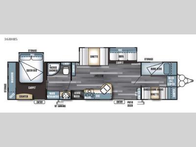 Floorplan - 2016 Forest River RV Salem 36BHBS