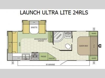 Floorplan - 2016 Starcraft Launch Ultra Lite 24RLS