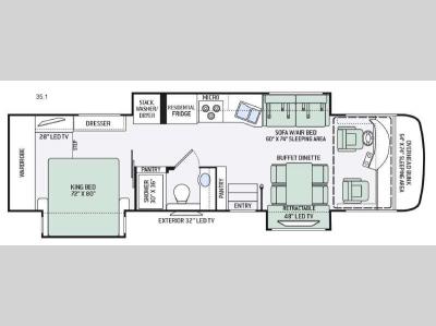Floorplan - 2016 Thor Motor Coach Palazzo 35.1
