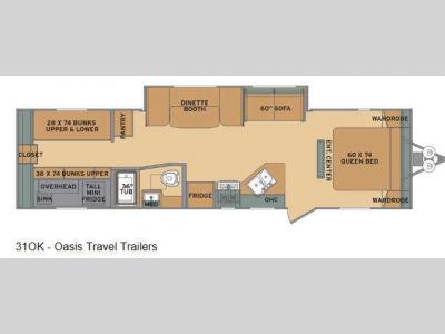 Floorplan - 2016 Shasta RVs Oasis 310K