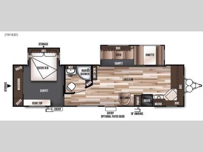 Floorplan - 2016 Forest River RV Wildwood 29FKBS