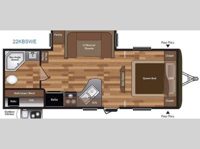 Floorplan - 2016 Keystone RV Hideout 22KBSWE