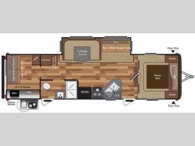 Floorplan - 2016 Keystone RV Hideout 29BHS